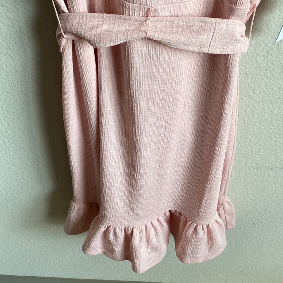 Emma & Michele Chalk Pink Ruffle Sleeve Dress - Picture 3 of 13